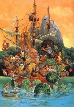 ファンタジー Painting - バセットファンタジーの航海